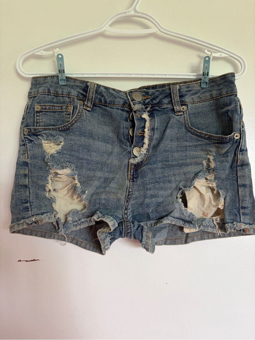 Ardene Ripped Blue Denim Jean Shorts
